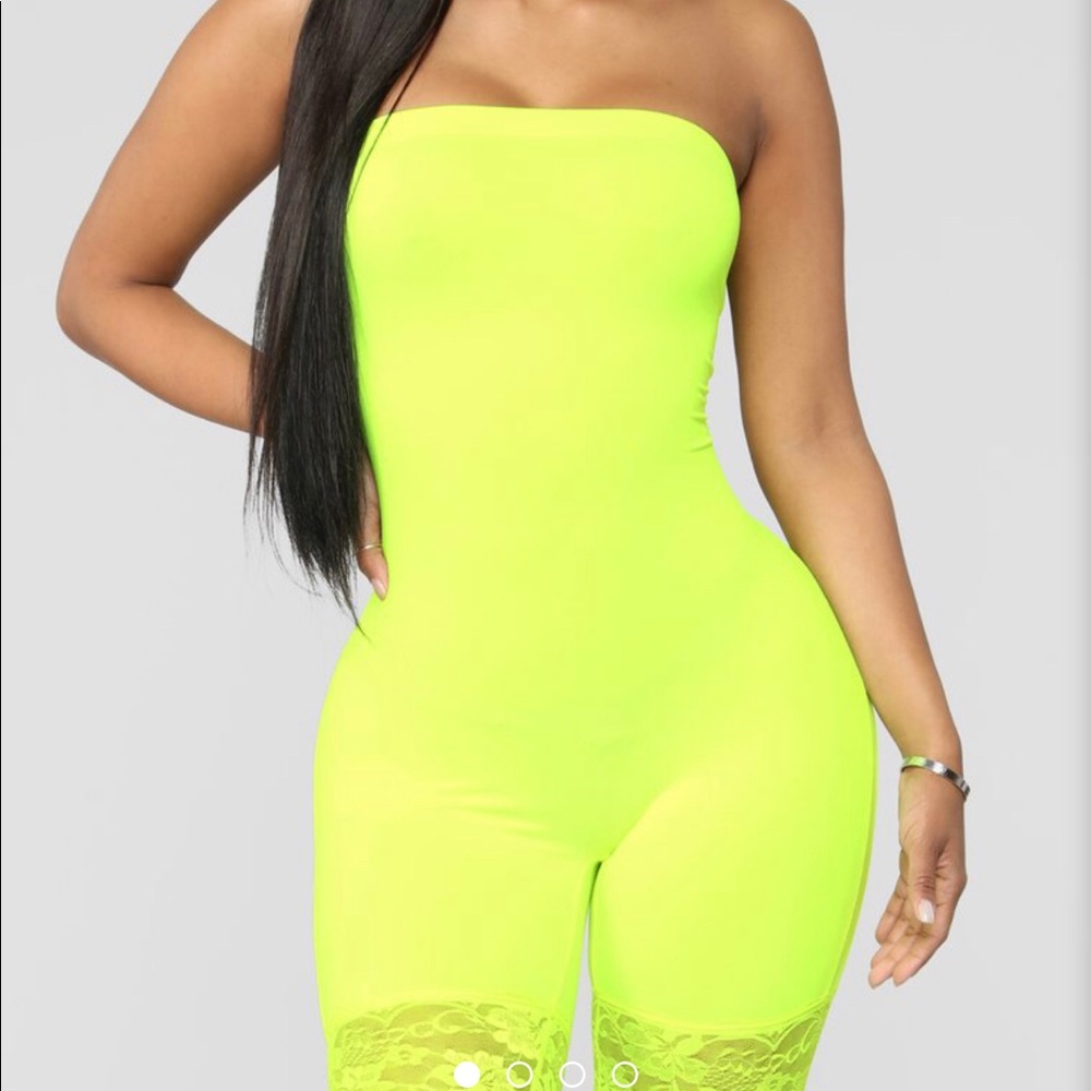 Lace neon romper